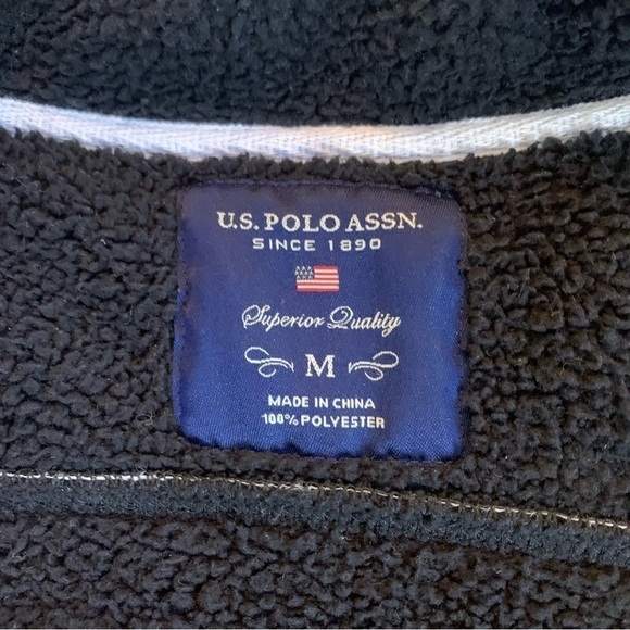 Juniors US Polo Assn. Fleece Zip-Up Sweatshirt Coat -Medium Size with Polo Logo - Picture 8 of 11